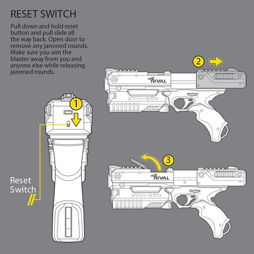 Nerf Rival Kronos Xviii-500 Blaster, Carga De Nalgas, 5 Rond