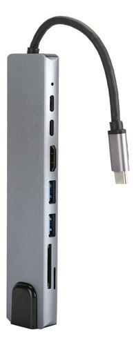 Interfaz 8 En 1 Tipo C A Usb 3.0 Hub Hdmi Rj45