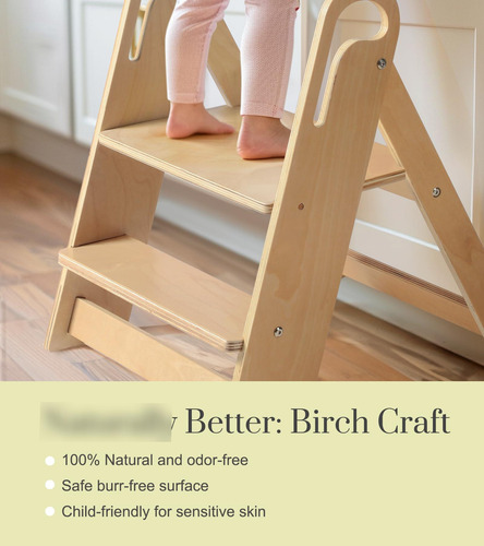 Taburete De Madera Para Inodoro, 2 Escalones Plegable Para N