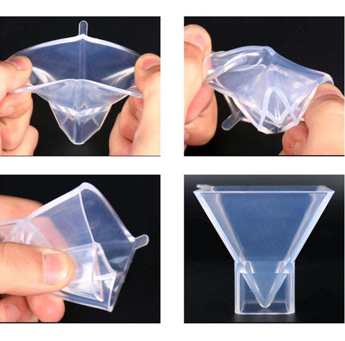 3 Moldes De Silicona Transparentes Para Pirámides, Moldes
