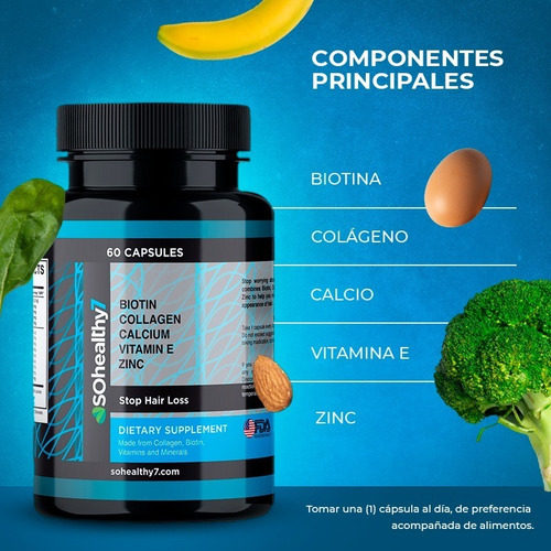 Imagen 4 de 6 de Stop Hair Loss - 60 Caps | Sh7
