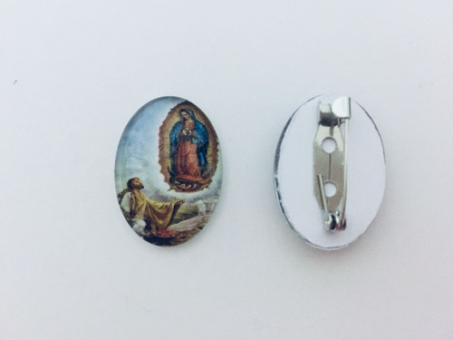 19  Prendedor Oval  Virgen De Guadalupe/juan Diego ( 19 Pzas