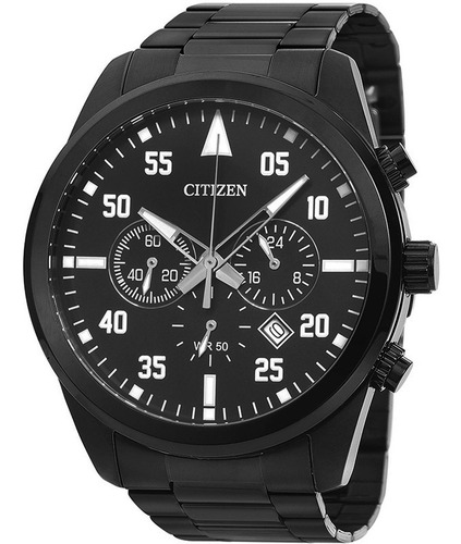 Relógio Masculino Citizen Com Cronógrafo Preto Tz30795p