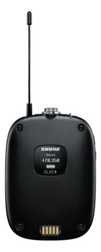 Shure Slxd1 Transmisor De Cuerpo Inalámbrico Con Control De Color Negro