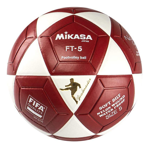 Mikasa Ft5 Balon Futbol (talla 5) Color Blanco Rojo