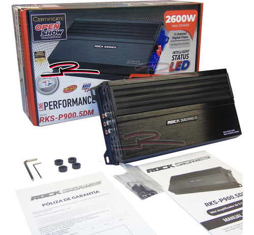 Amplificador Clase D Rock Series  5 Canales Mini Rks-p900.5