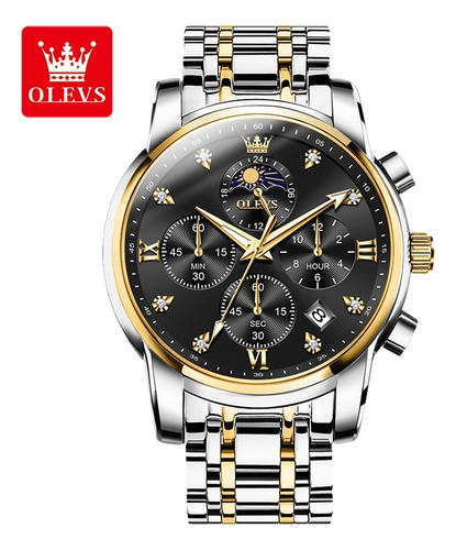 Reloj Olevs Diamond Calendar Moon Phase Business