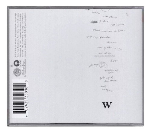 Shawn Mendes - Wonder - Disco Cd / Autografiado Versión del álbum Estándar