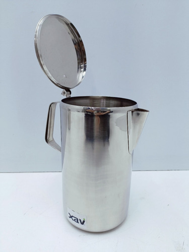 Jarra Lechera Leche Cafetera Cafe Acero C/tapa 2 Hitech 9138