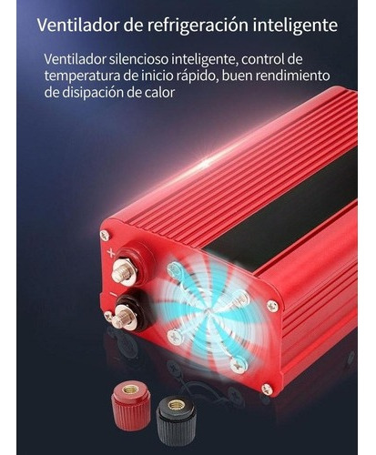 Inversor De Corriente Auto Portátil 1500w Dc 12v A Ac 110v