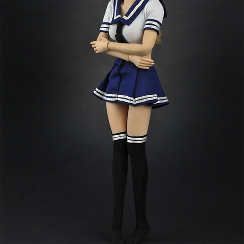 Uniforme Jk Azul Blanco A Escala 1/6 Para Phicen Hot Toys