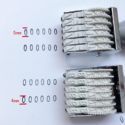 4 Sello De Numeración De 6 Dígitos Carro De Sellos De 5 Mm