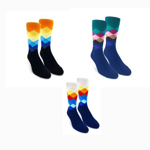 Imagen 2 de 10 de Medias Pack X3 Unisex Diseños Varios Ffyr