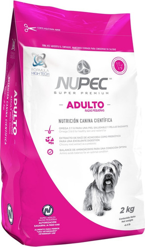 Imagen 1 de 2 de Nupec Adulto Raza Pequeña 8 Kg