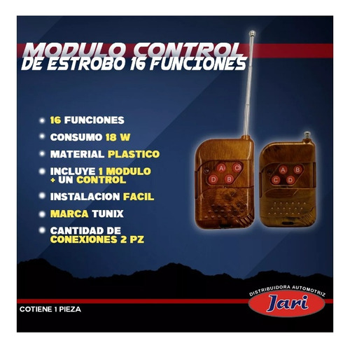 Modulo Control De Estrobo De Led 16 Funciones