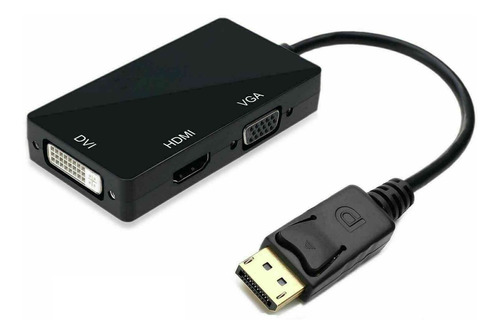 Adaptador Displayport A Hdmi/vga/dvi 3 En 1 Pasivo