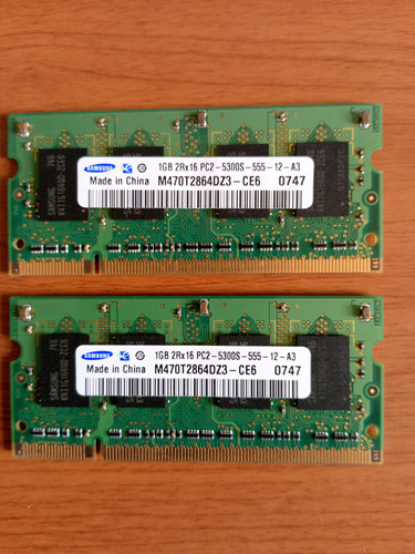 Memoria Ram Ddr2 1gb 667mhz Laptop (par)