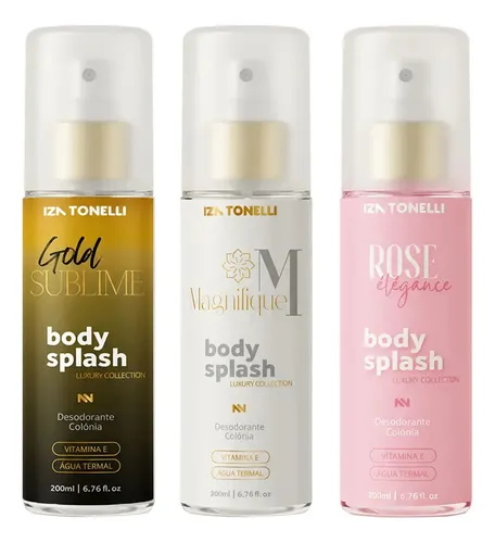 Kit 3 Body Splash Feminino 200ml Colônia Perfume De Luxo Iza Tonelli Alta Fixação Oferta
