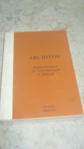 Archivos Departamento De Antropologia Cultural I-2003