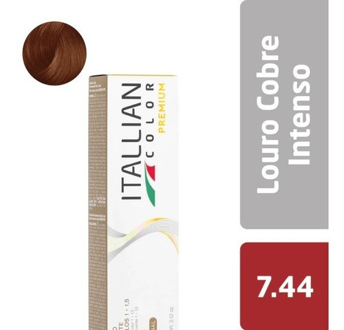 Coloraçao Itallian Color 7.44 Louro Cobre Intenso