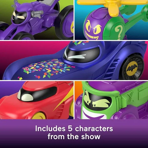Fisher-price Dc Batwheels 1:55 Escala Coches De Juguete 5-pa