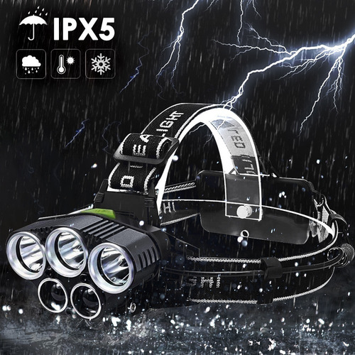 Imagen 5 de 7 de E Usb De 8000 Lúmenes Linterna Frontal Recargable
