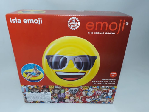 Isla Emoji Flotador Cámara De Aire Inflable