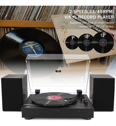 Reproductor De Discos De Vinilo M Music Public Kingdom Mpk W