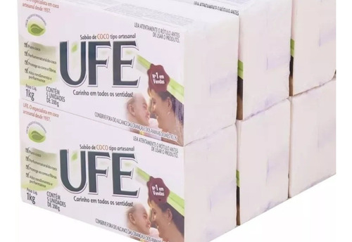Kit Sabao De Côco Ufe C/25 Pedras De 200g