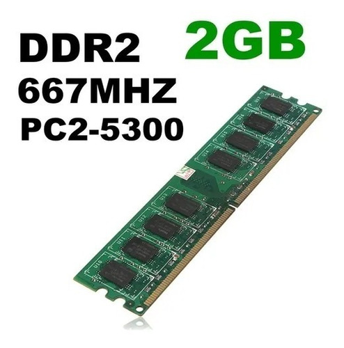 Memoria 2gb Ddr2 800-667mhz Pc2-6400-5300 Para Pc