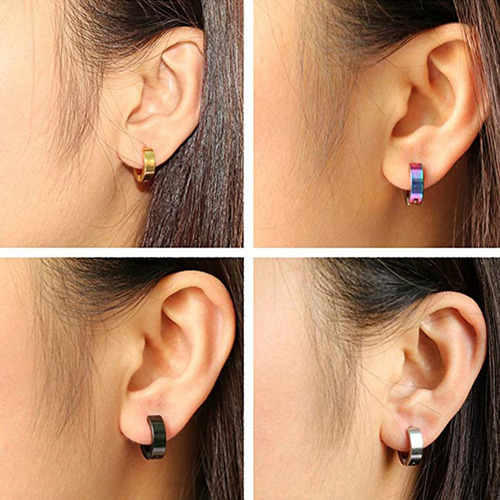 14 Piezas Mujeres Hombres Pequeño Aro Huggie Sleeper Stud