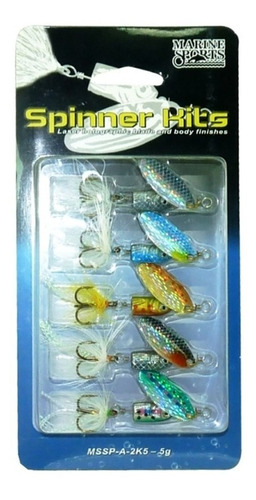 Kit Combo 5 Cucharas Spinner Giratorias Marine Sports 5 Gr