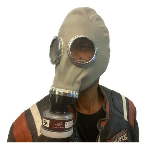Máscara De Silicone Estilo Modelo Na 2ª Guerra Mundial Cor Cinza Style World War Gas Mask