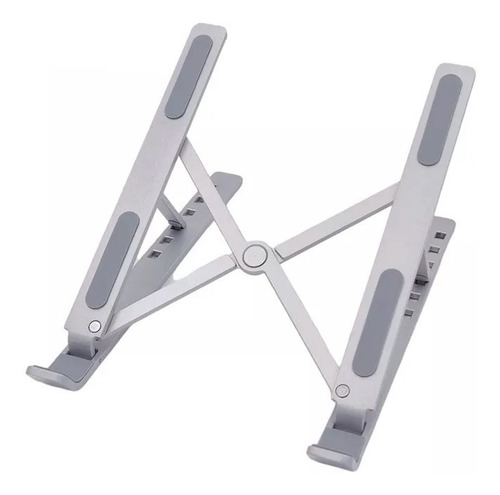 Soporte Notebook Base Eleva Aluminio Computadora Home Office Color Gris