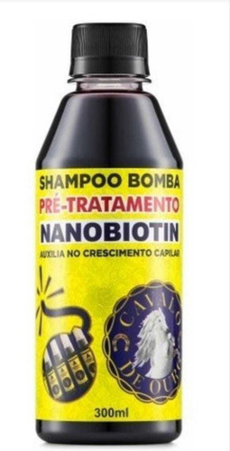 Shampoo Bomba Nanovin A 300ml Crescimento De Cabelo