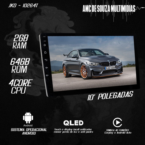 Kit Multimidia Asx 10p Android 14 Carplay 2gb 64gb