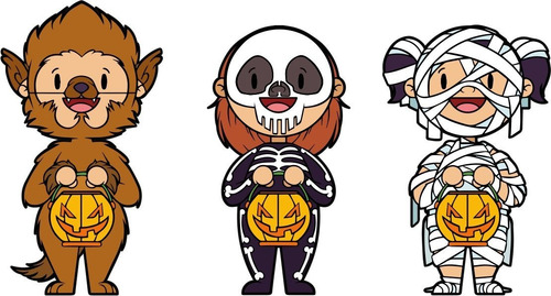 Vectores Para Halloween Dia De Muertos Formato Cdr Set 4