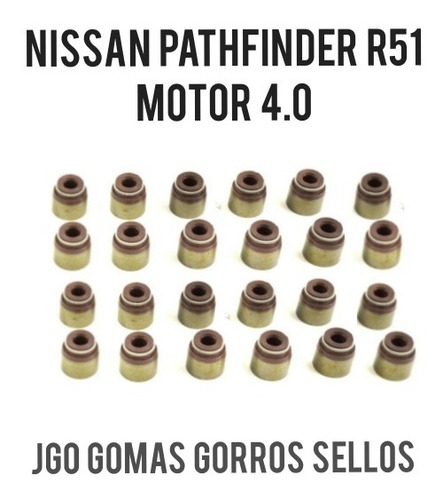 Juego Gorro Gomas Sello Valvula Nissan Pathfinder R51 4.0