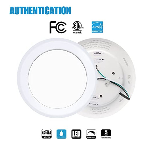 Lámpara Led Ecoeler De Disco De 5/6 Unidades, Regulable, Mon