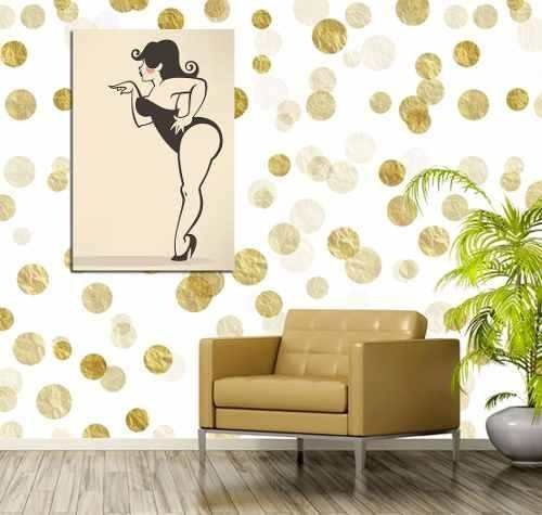 Vinilo Decorativo 50x75cm Mujer Traje De Baño Malla Pin Up