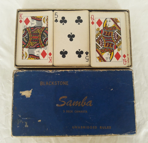 Mazo Cartas Naipes Baraja Canasta/poker X 3 Samba Completo (Usado)