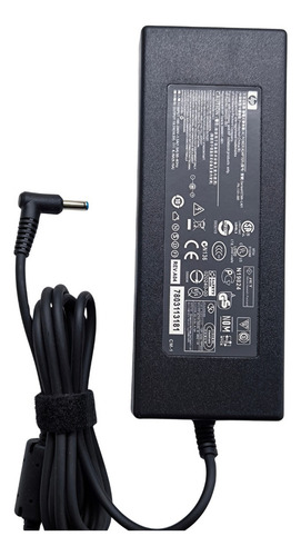 Cargador Hp Envy 120w 19.5v 6.15a Pin Azul Sleekbook 15 15t Negro