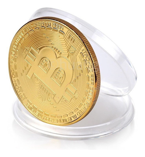 10 Moedas Bitcoin Colecionador - Edição Ouro Comemorativa