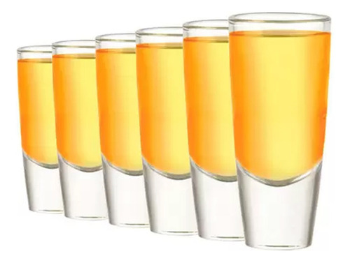 Kit C/ 6 Copos Carmelot Shot P/ Tequila 60ml - Crisa México Cor Transparente
