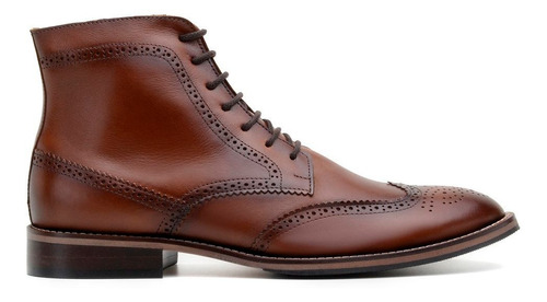 Bota Masculina Oxford Casual Em Couro Whisky 