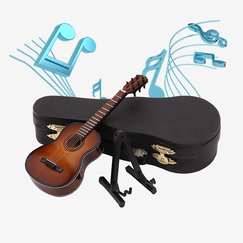Guitarra Clásica Con Soporte Y Funda Para Escritorio De Ofic