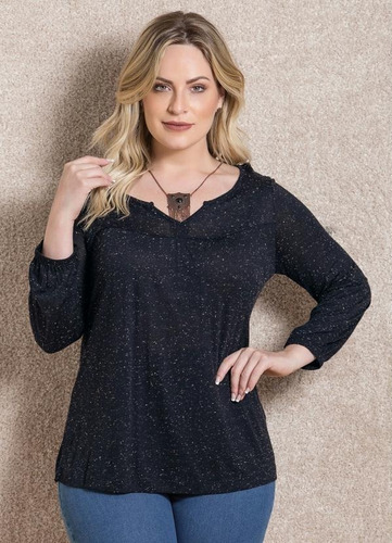 Imagem 8 de 9 de Blusa Feminina Soltinha Decote Aberto Canoa Malha Batonê