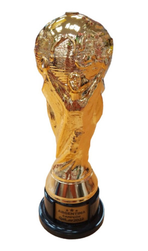 Copa Del Mundo Metalizada 22cm Mundial Qatar 2022 Argentina