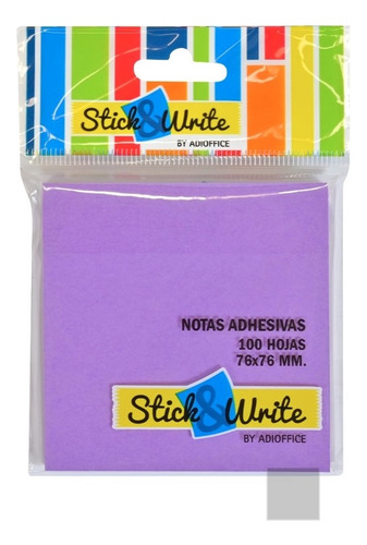 Stick&write -notas Adhesivas Post It- Colores Pastel 100 Hjs