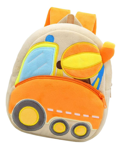 Mochila Infantil De Pelúcia Com Alça Caminhão Betoneira